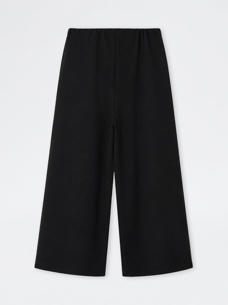 Gia Black Solid High-Rise Trousers