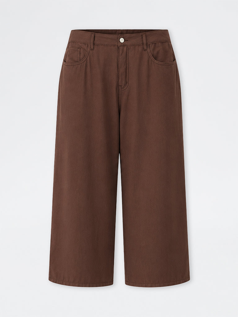 Gia Brown-Wash High-Waist Relaxed Fit Jeans