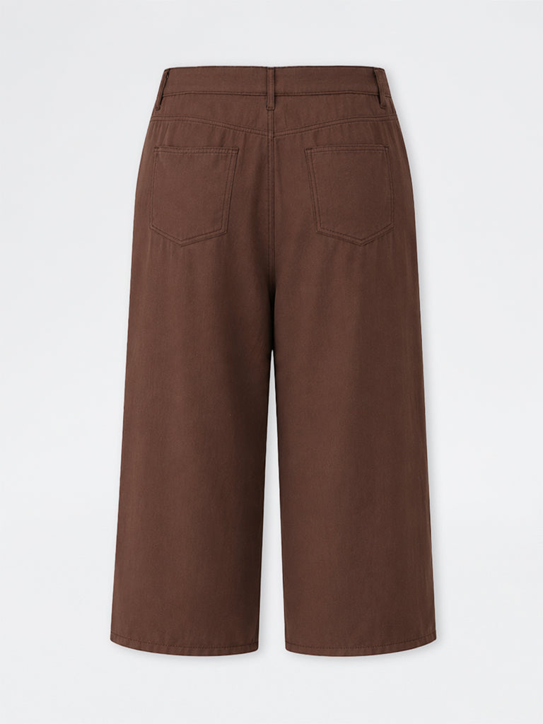Gia Brown-Wash High-Waist Relaxed Fit Jeans