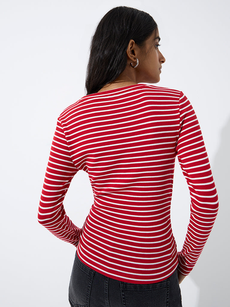 Nuon Red Stripe T-Shirt