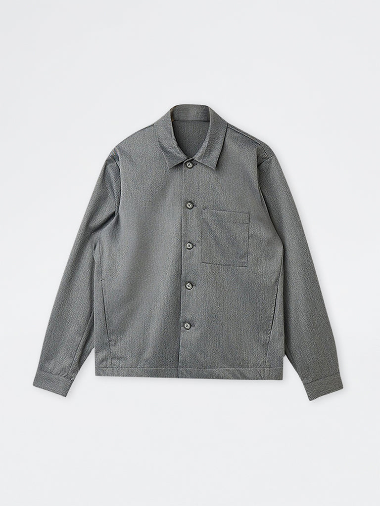 WES Formals Charcoal Solid Slim-Fit Jacket