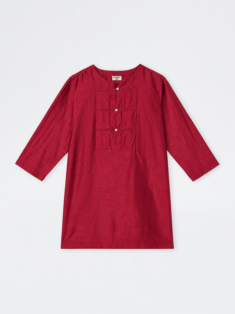 Diza Red Solid Tunic
