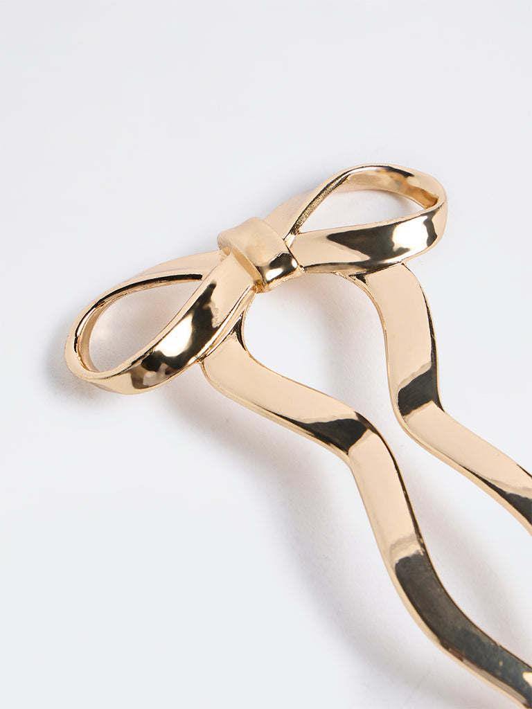 Studiowest Gold Bow Design Hair Pin