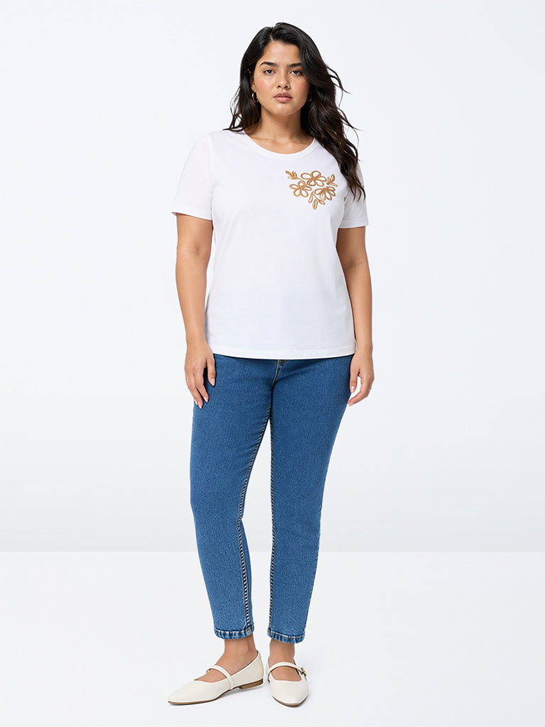 Gia Blue-Wash High-Waist Regular Fit Jeans