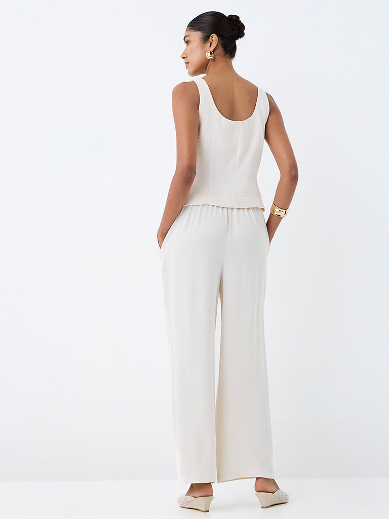 Wardrobe Off-White Straight-Leg High-Rise Trousers