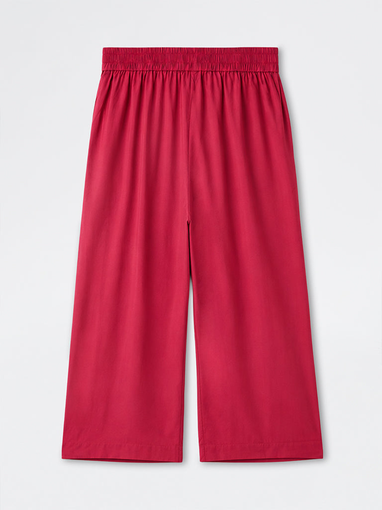 Diza Dark Pink Solid Pants