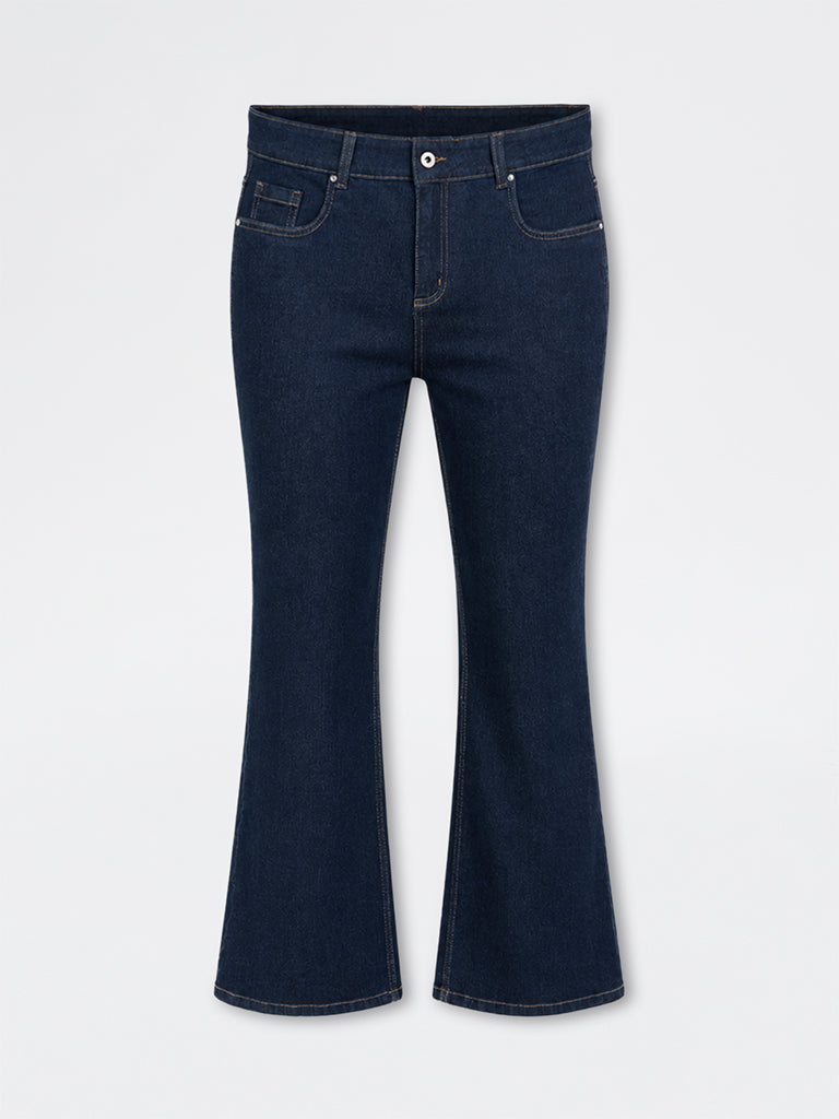 Gia Dark Blue High-Rise Bootcut Jeans