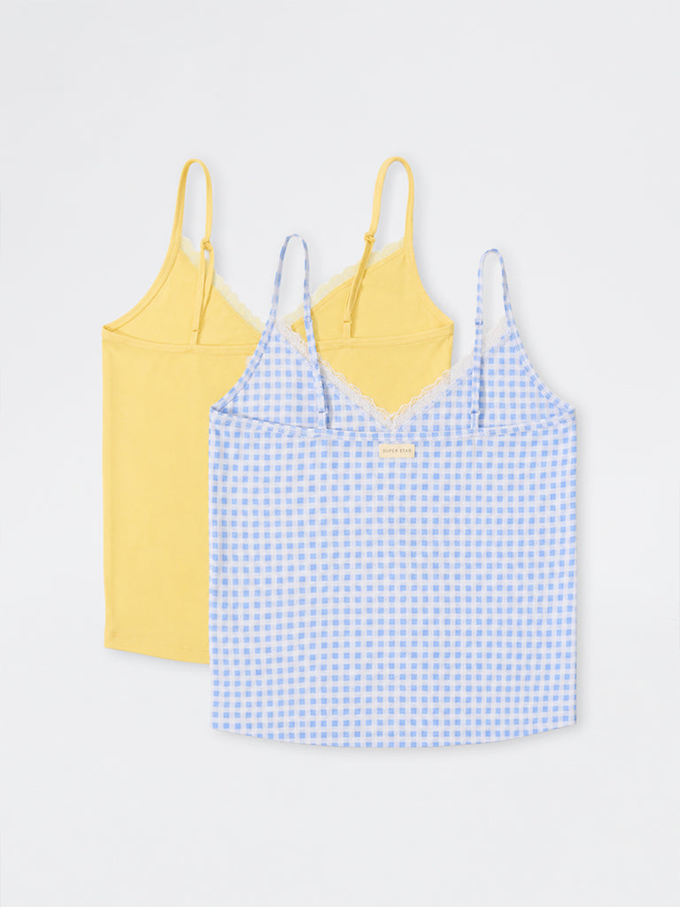 Superstar 2-Pack Lace-Detail Cotton-Blend Camisoles