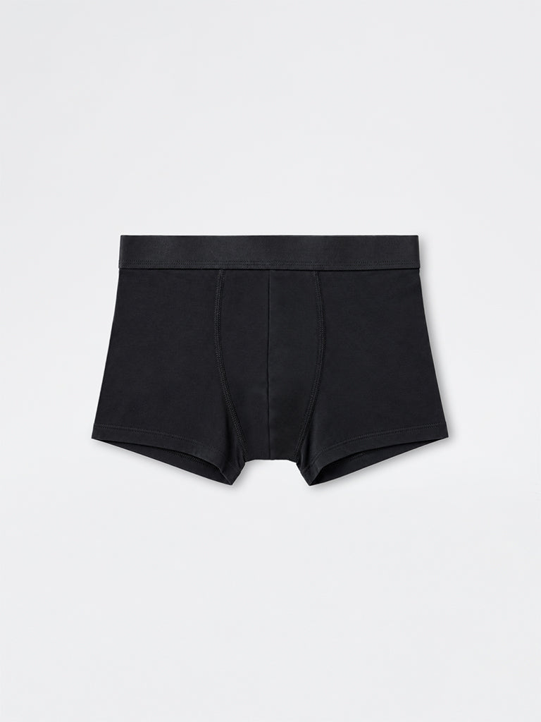 WES Lounge Grey Melange Relaxed-Fit Cotton-Blend Trunks -Pack of 3