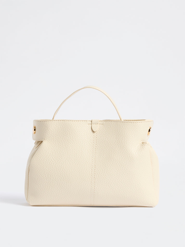 Westside Ivory Textured Sling Bag