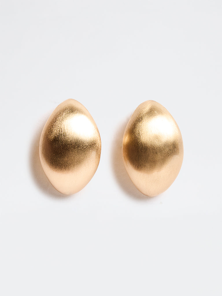 Westside Accessories Gold Puffy Statement Earrings