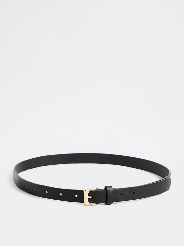 Westside Accessories Black Square Buckle Belt