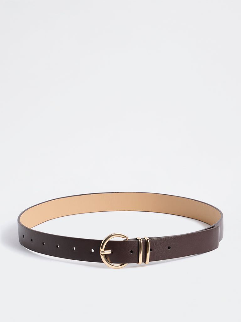 Westside Accessories Dark Brown C-Buckle Belt