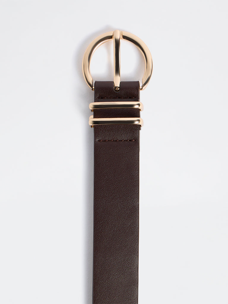 Westside Accessories Dark Brown C-Buckle Belt