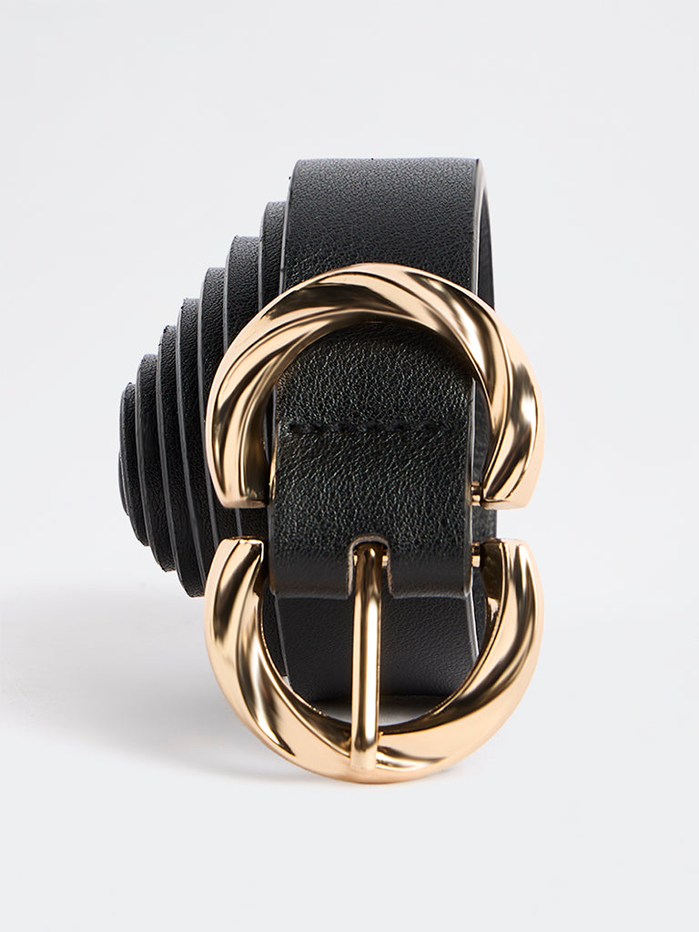 Westside Accessories Black Twisted Double D-Buckle Belt