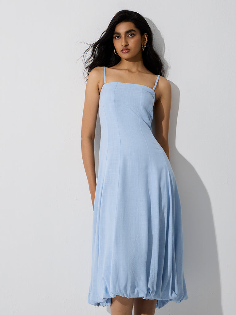 LOV Light Blue Bubble A-Line Dress