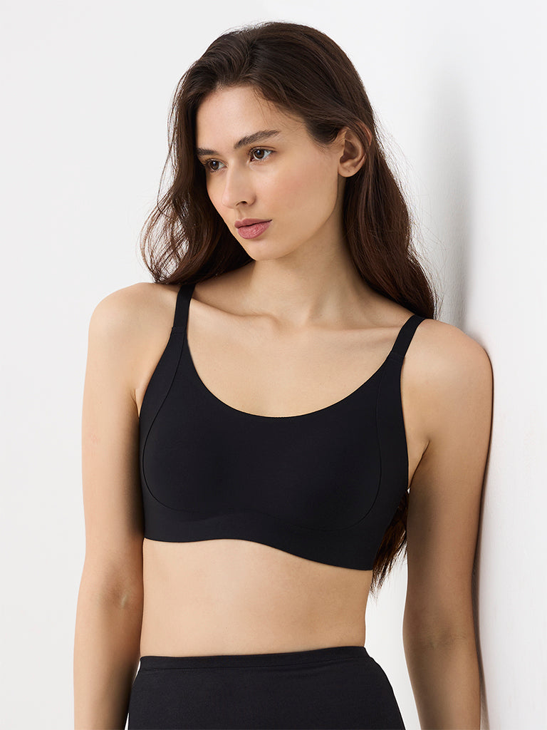 Wunderlove Black Sling Support Padded Bra