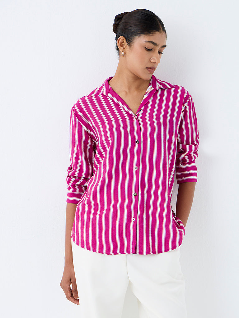 Wardrobe Pink Striped Shirt