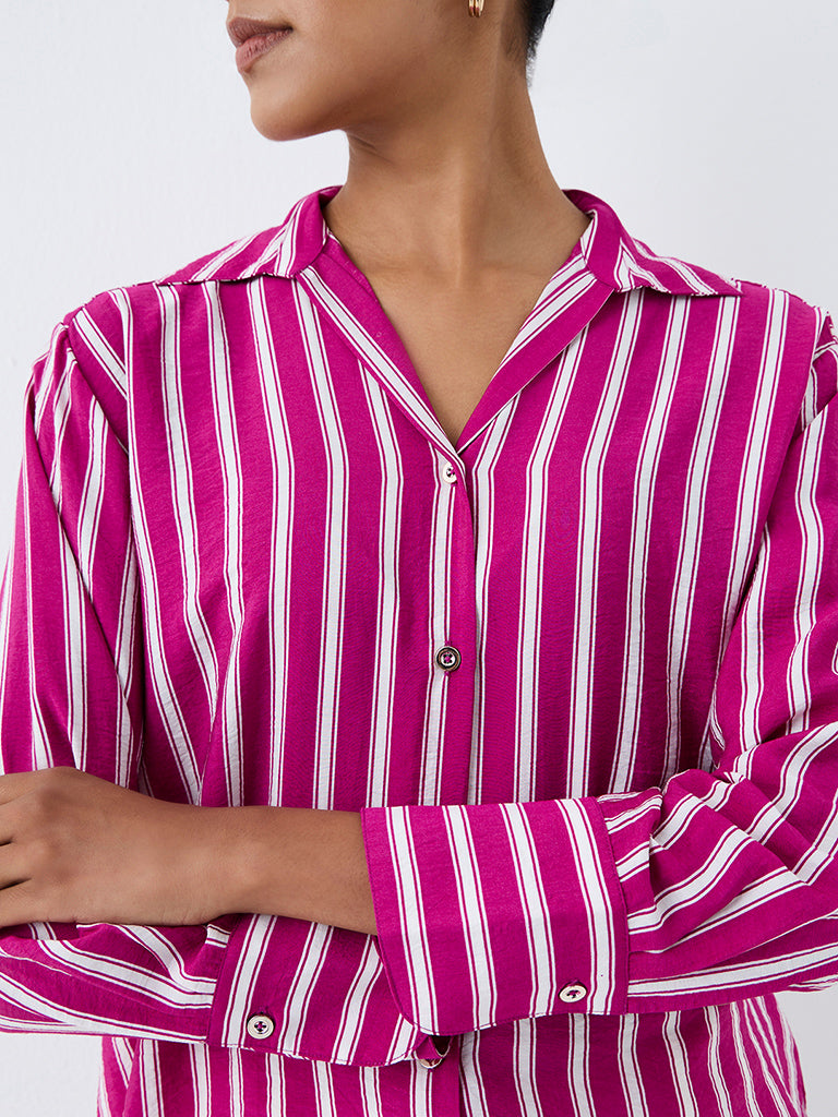 Wardrobe Pink Striped Shirt