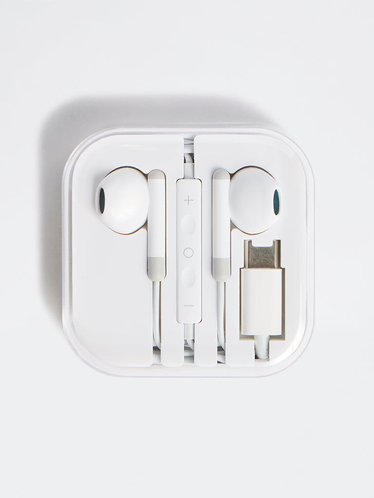 Westside Accessories White USB-C Mini Wired Earphones