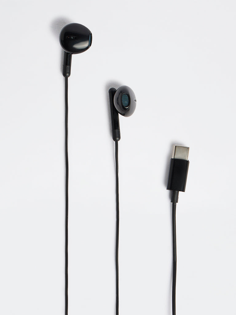 Westside Accessories Black USB-C Mini Wired Earphones