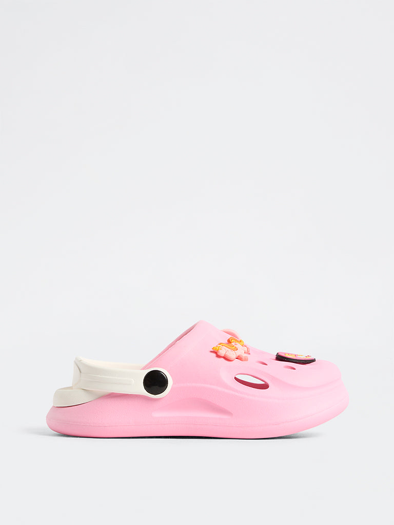 Yellow Pink Applique Detail Clogs