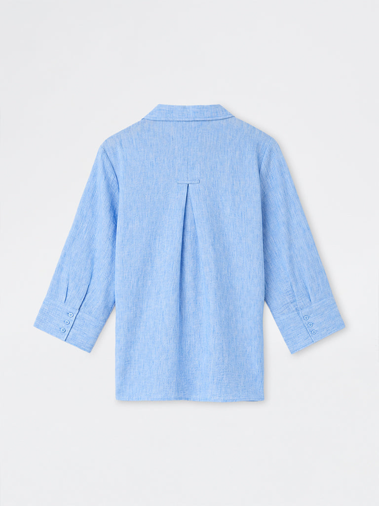 Gia Light Blue Melange Shirt