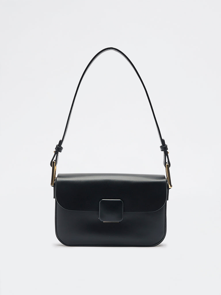 Pome Luxe Paris Flap Closure Leather Sling Bag