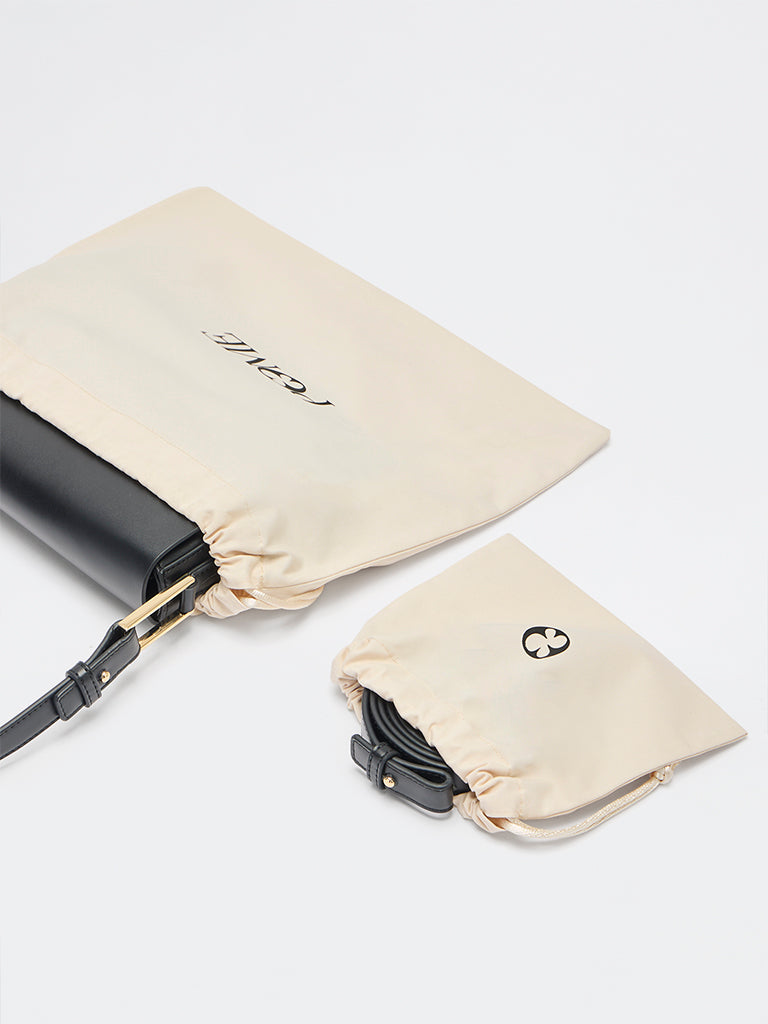 Pome Luxe Paris Flap Closure Leather Sling Bag