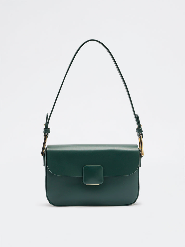 Pome Luxe Paris Flap Closure Leather Sling Bag