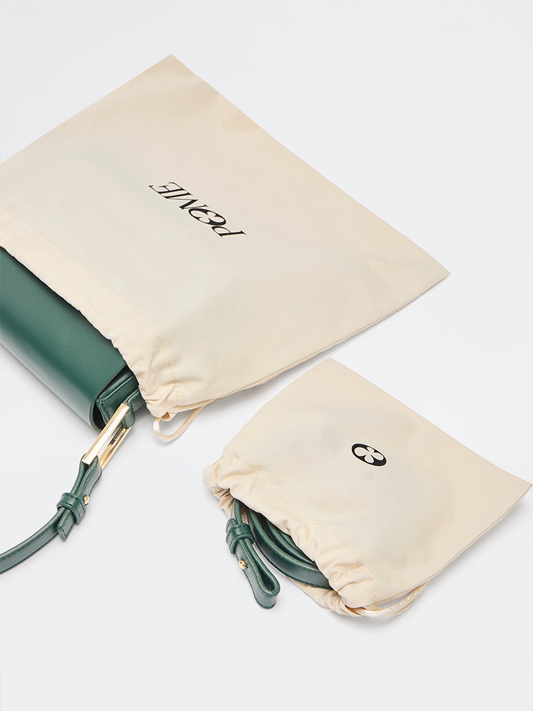 Pome Luxe Paris Flap Closure Leather Sling Bag