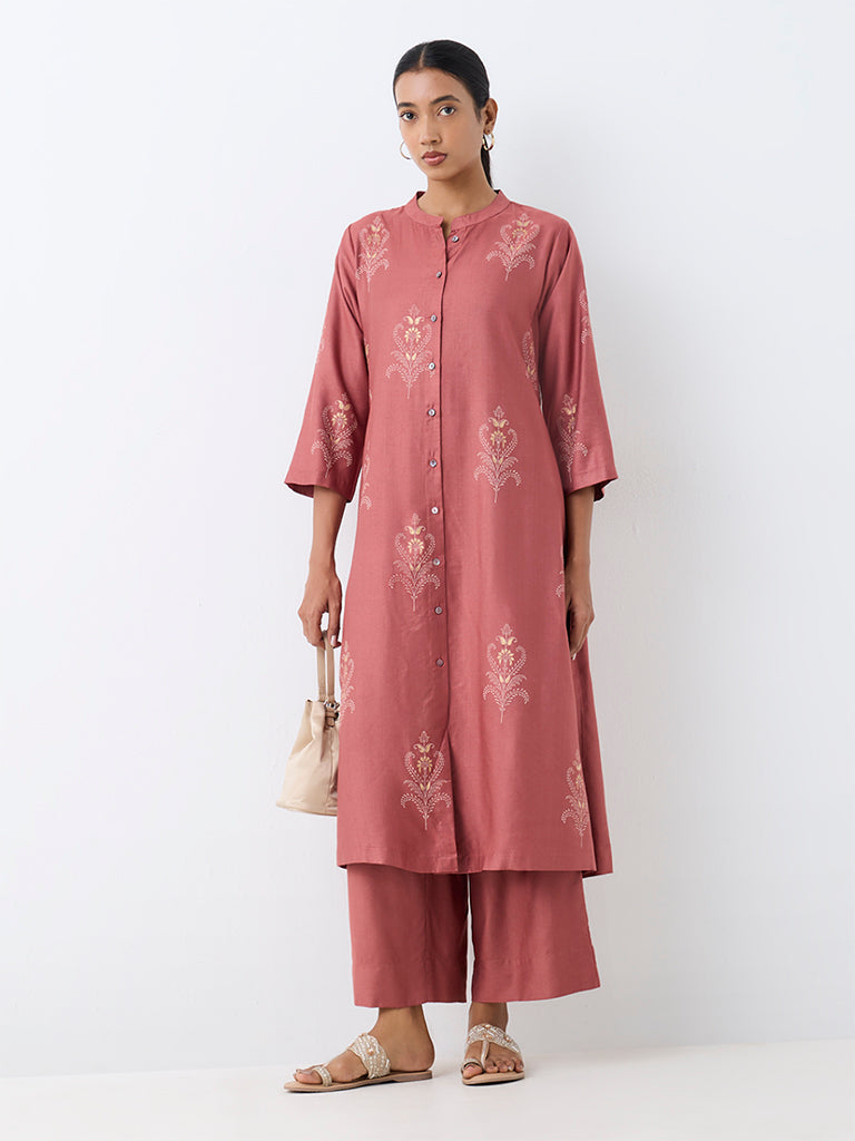 Zuba Dusty Pink Solid Pants