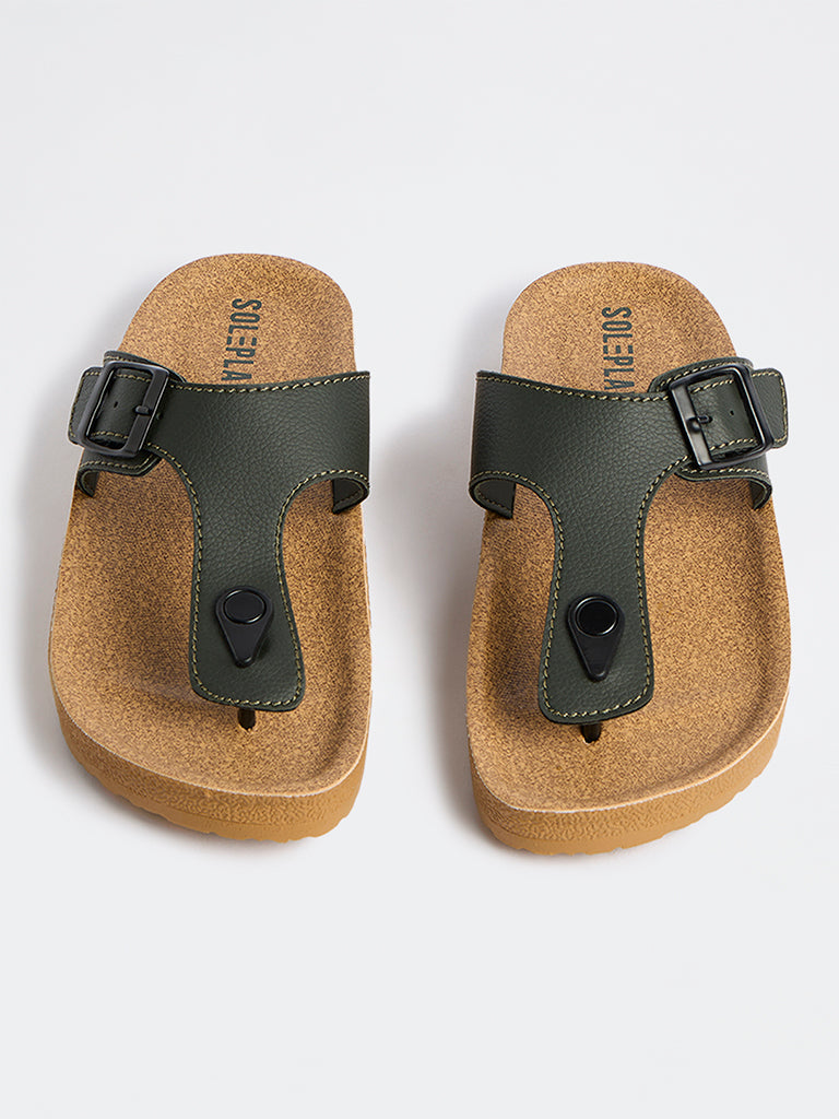 SOLEPLAY Olive Thong-Strap Slip-On Sandals
