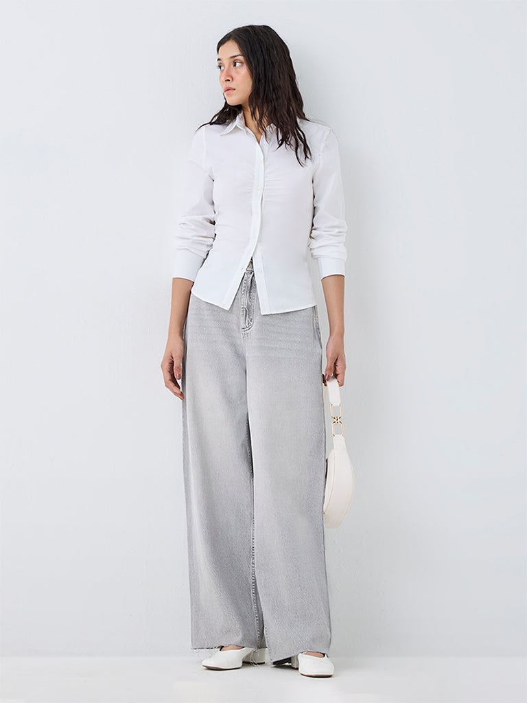 Nuon Grey High-Waist Jeans