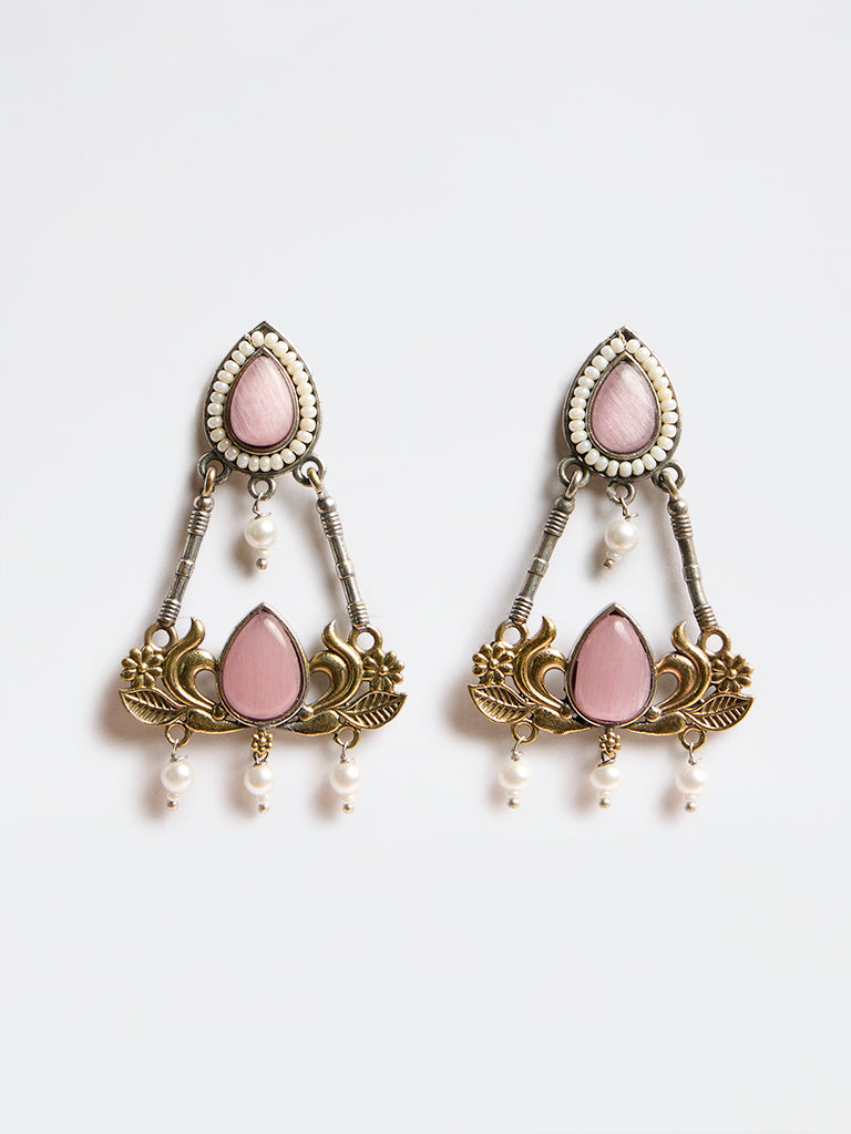Westside Accessories Multicolour Chandbali Dangler Earrings