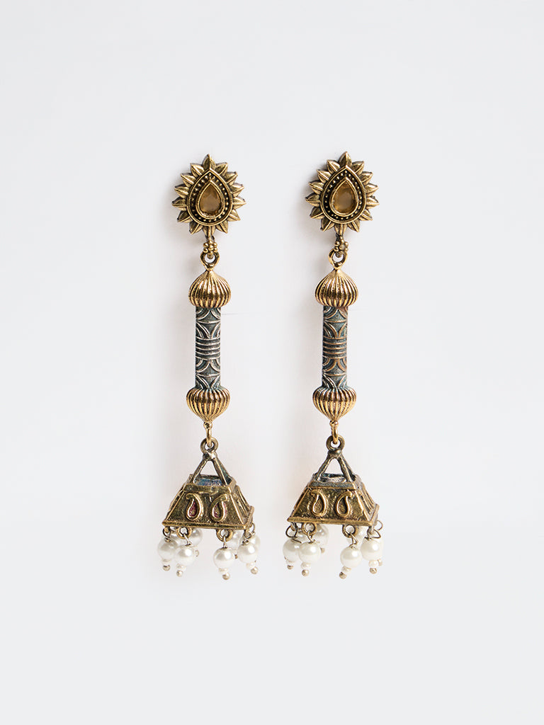 Westside Accessories Multicolour Pearlescent Dangler Earrings
