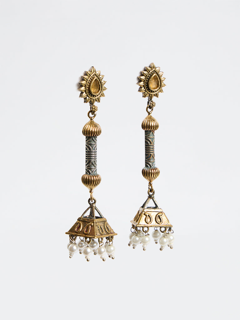 Westside Accessories Multicolour Pearlescent Dangler Earrings