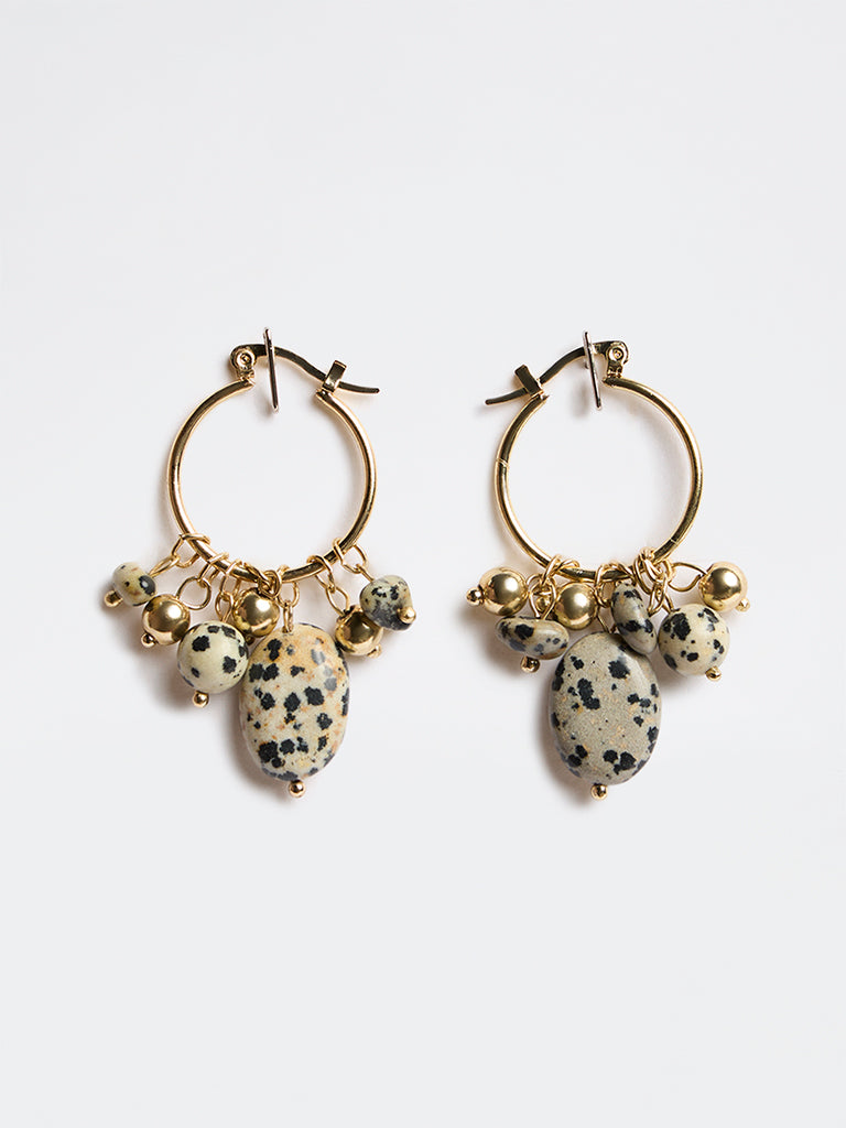 Westside Accessories Multicolour Stone Hoop Earrings