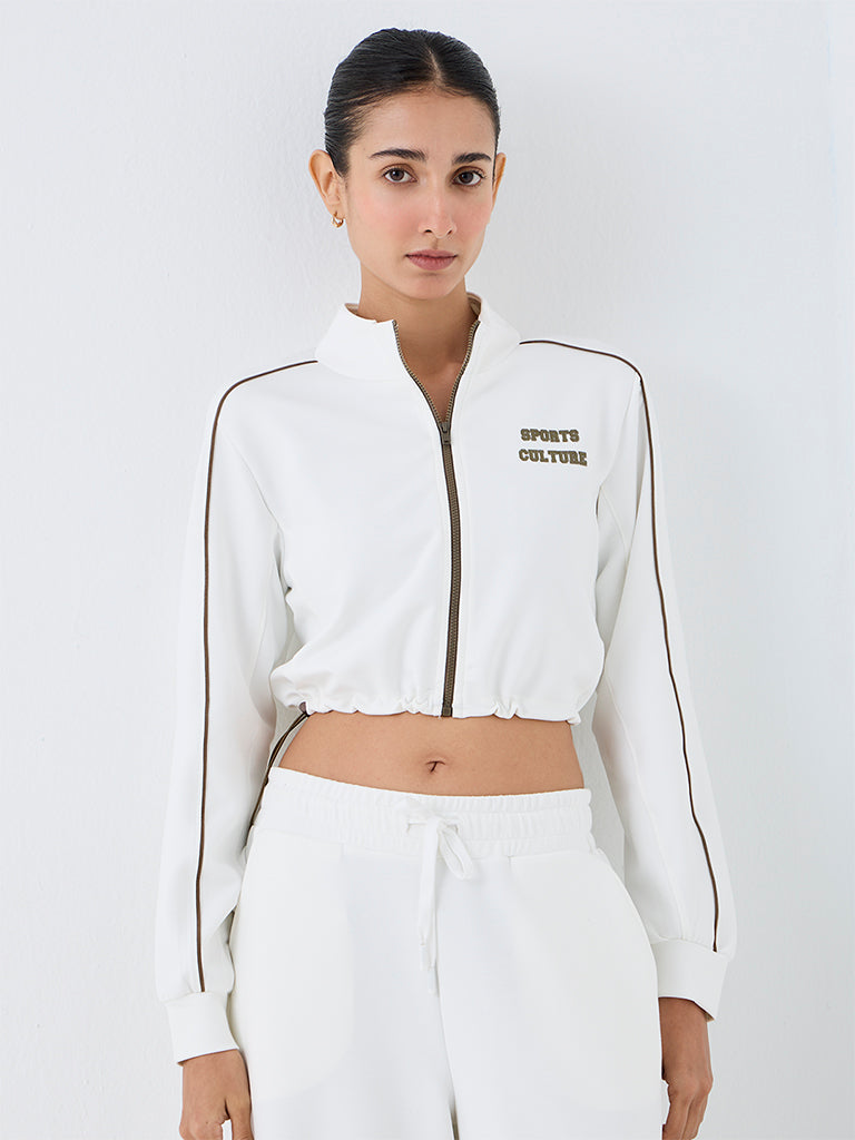 Nuoflexx White Text Embossed Jacket