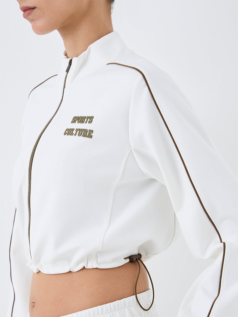 Nuoflexx White Text Embossed Jacket