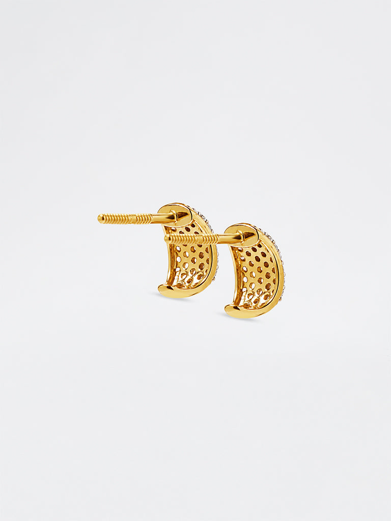 Linear Lab Diamond Hoop Earrings
