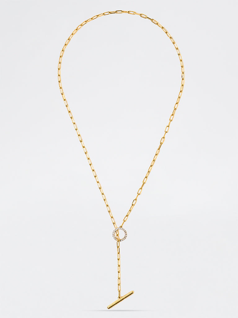 Lab Diamond Toggle Necklace