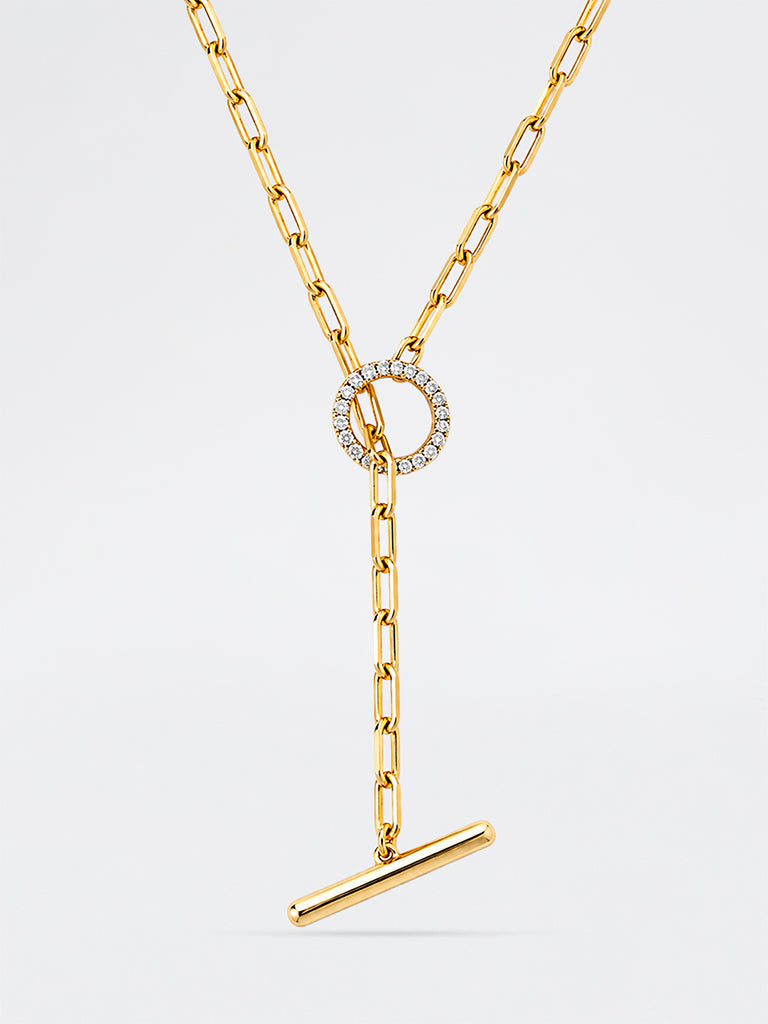 Lab Diamond Toggle Necklace