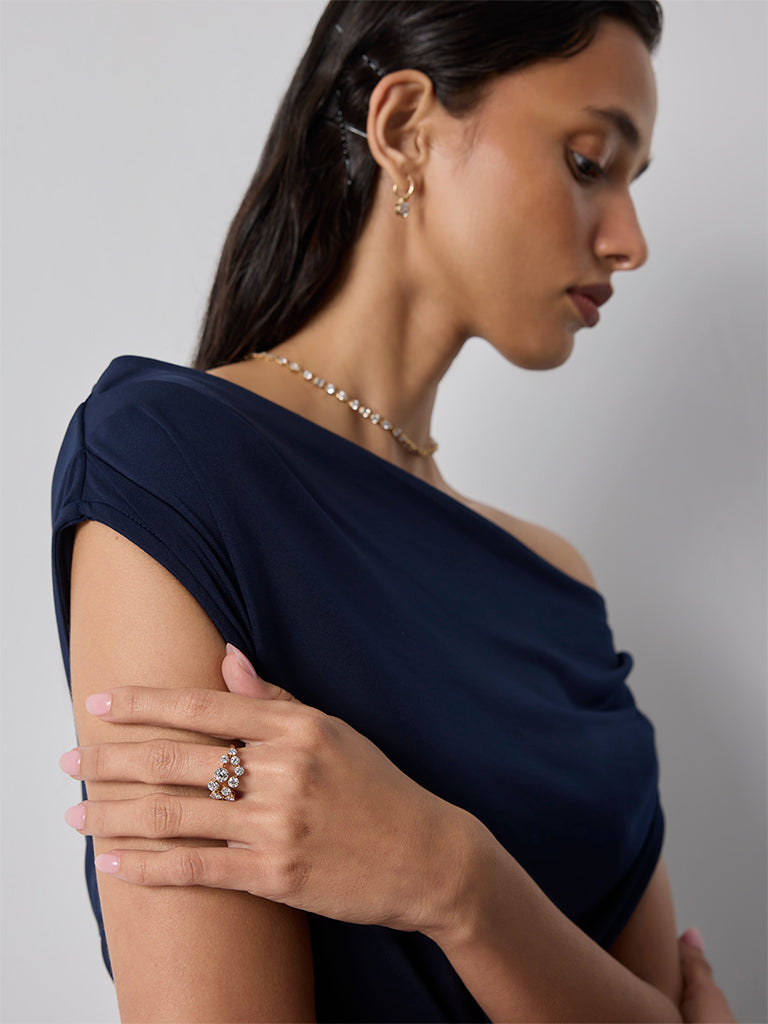 Pome Luxe Gold Harmony Lab Diamond Ring