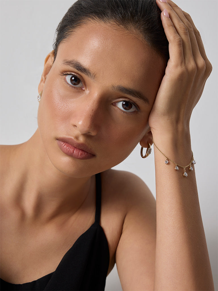 Gold Lab Diamond Dangle Bracelet