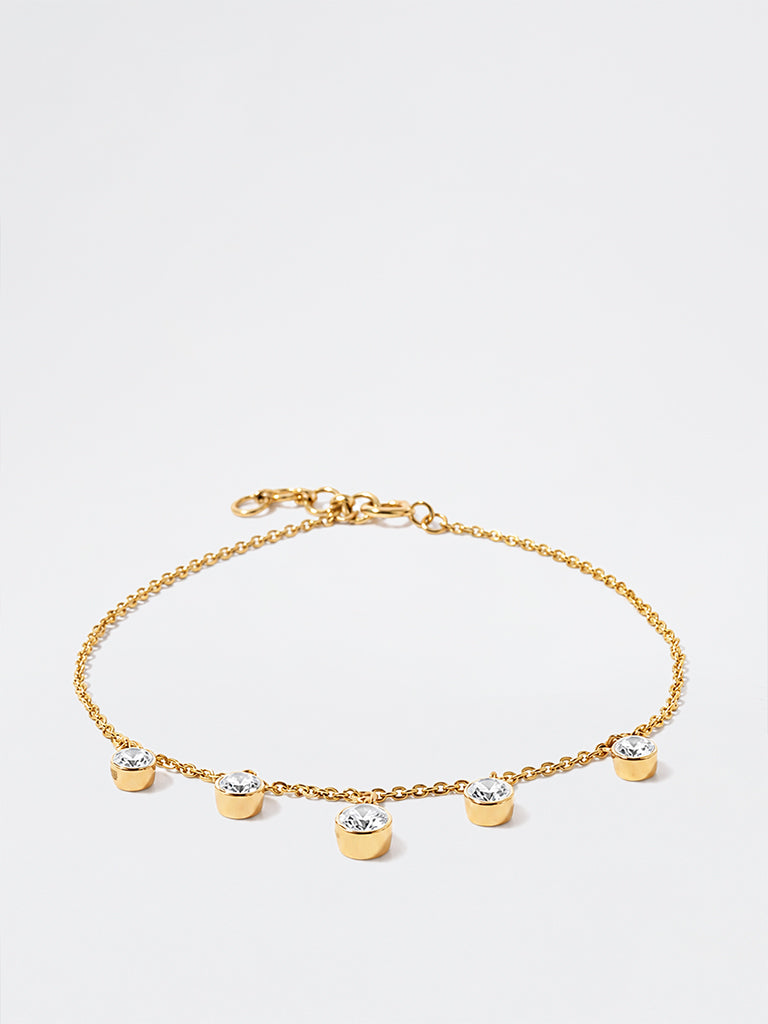 Gold Lab Diamond Dangle Bracelet