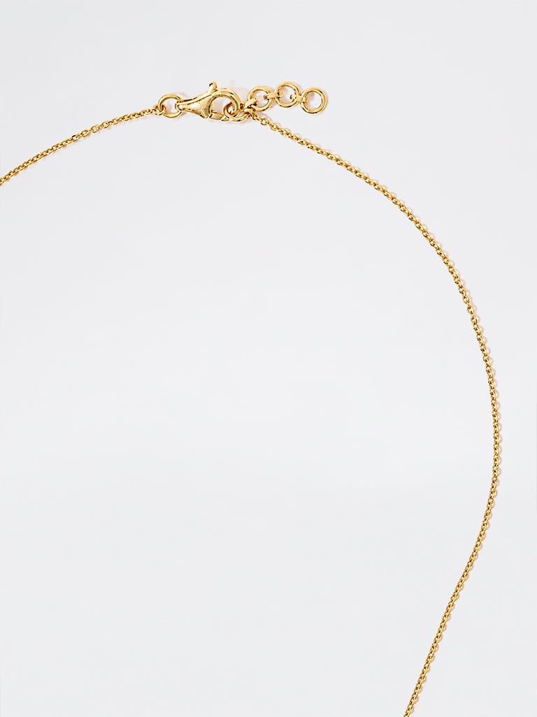 Pome Luxe Gold Round Halo Lab Diamond Necklace