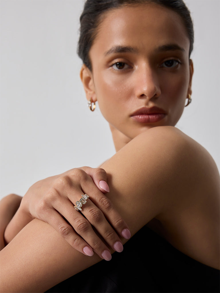 Gold Multi-Cut Lab Diamond Ring