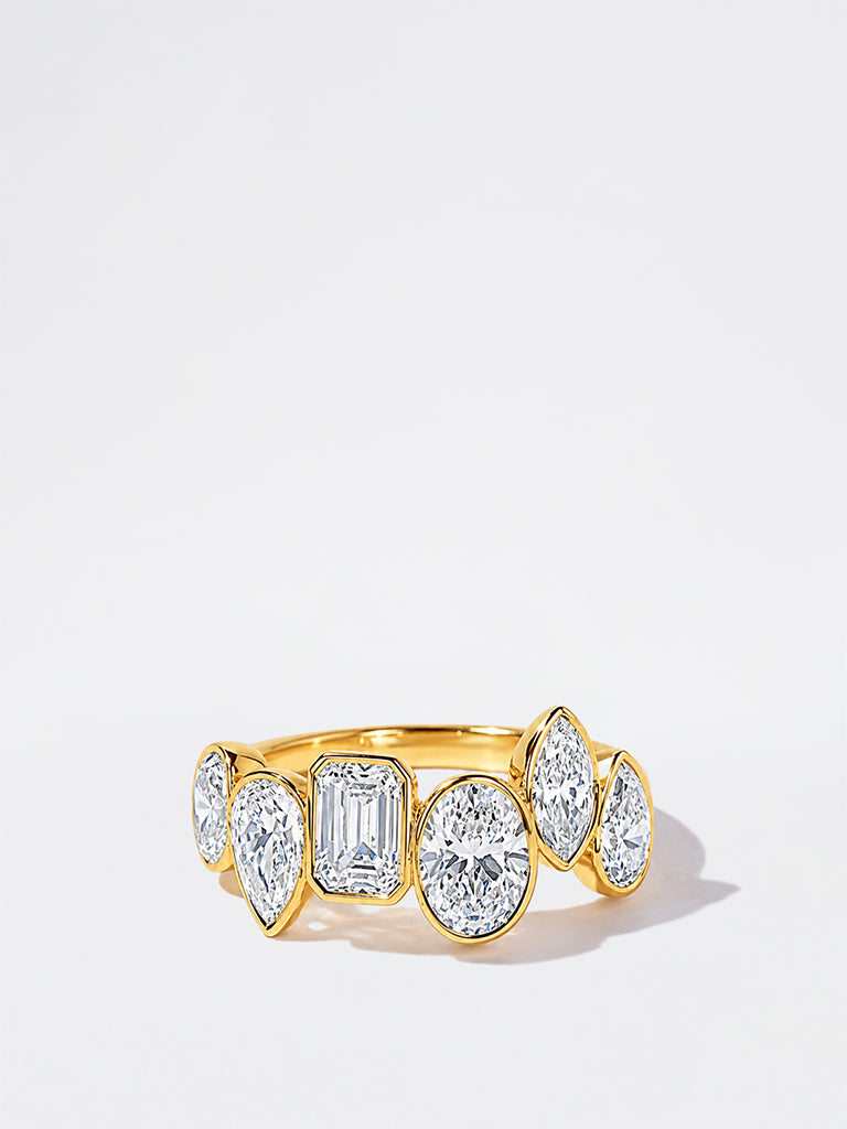 Gold Multi-Cut Lab Diamond Ring