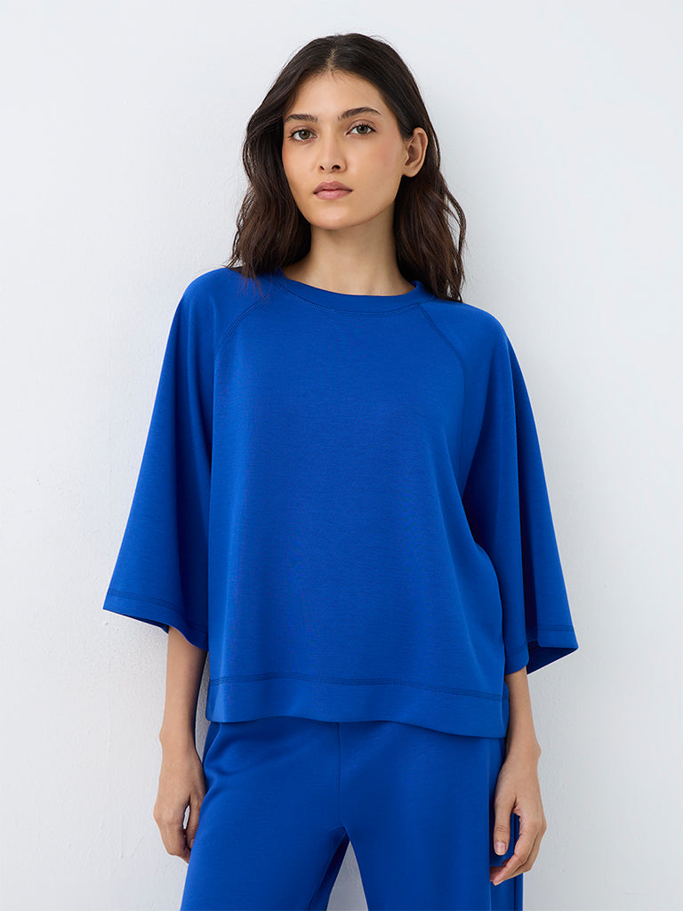 Wunderlove Blue Solid T-Shirt